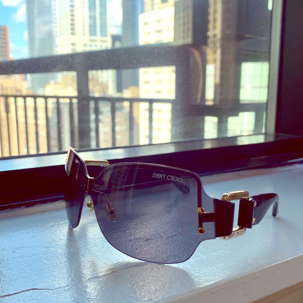Jimmy Choo Black and Gold Sunglasses